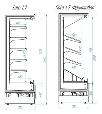 Горка холодильная CRYSPI SOLO L7 1250